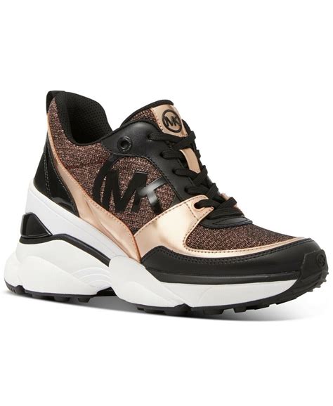 michael kors kirby trainers|Michael Kors rose gold sneakers.